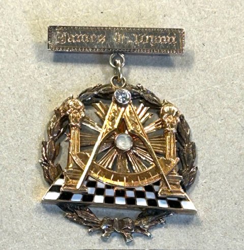 Frimurer vedhæng i 14 k. guld Frimurer vedhæng i 14 k. guld