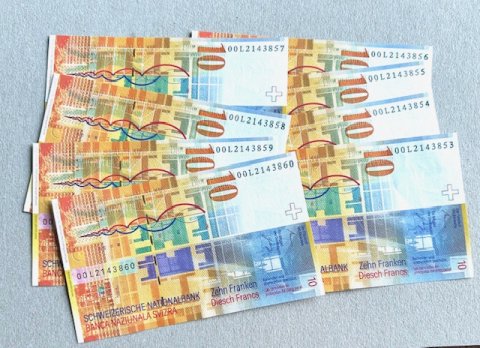 10 Schweizer franc sedler
