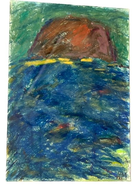 Hanne Mailand oliekridt landskab Hanne Mailand oliekridt landskab