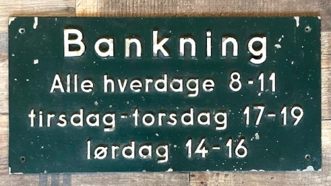 Skilt, Bankning forbudt