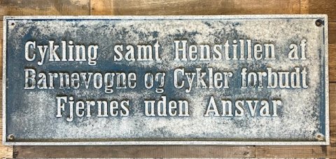 Skilt, Cykling samt henstilling af